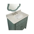 thumbnail image 5 of Benton Collection 34" Light Blue Cottage Bathroom Vanity with White Marble Top, 5 of 6