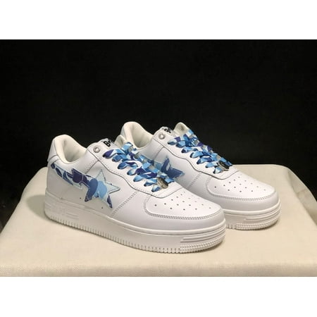 

BAPE patent camouflage suede sneakers low-top casual skate shoes street trend couple sneakers for both men and women