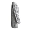 thumbnail image 3 of Vestido George para Mujer, Largo, con Cuello Redondo, Tejido Gris Talla G, 3 of 4