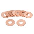 thumbnail image 2 of Unique Bargains 10pcs 6mm Inner Dia Copper Washers Flat Sealing Gaskets Ring for Car, 2 of 3