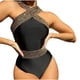 thumbnail image 1 of Bikini sexy para mujer Traje de baño de empalme sólido Traje de baño de una pieza Ropa de playa Fridja  nalpqowj62961, 1 of 5