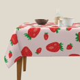 thumbnail image 3 of Wukai Strawberries Waterproof Tablecloth for Kitchen Dining, Fits Square Tables for 2-4 Seats -54"x54", 3 of 7