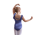 thumbnail image 2 of ‌LYMAYTER Girls Dance Leotard Short Sleeve Ruffle Practice Wear Summer Ballet Gymnastics 3-11Y, 2 of 8