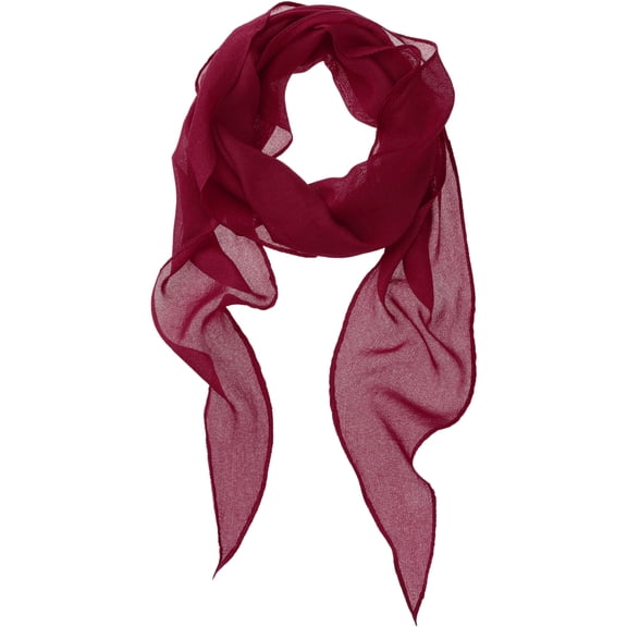 INSPIRAR CHIC Mujeres Bufandas Grandes Lisas, Chal de Gasa de Rombo Sólido para Hombres y Mujeres 175x50cm/68.9x19.7 pulgadas (LxW) Burdeos