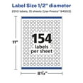 thumbnail image 6 of Avery Removable Round Labels, .5" Diameter, 2,310ct, 6 of 10