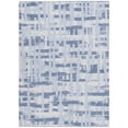 thumbnail image 3 of HomeRoots 622683 3 x 5 ft. Blue, Ivory & Sky Blue Striped Washable Transitional Indoor & Outdoor Rectangle Area Rug, 3 of 9