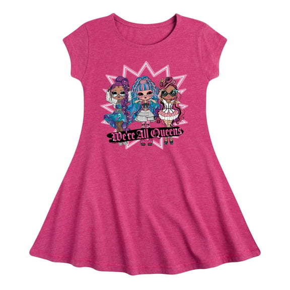 LOL OMG! Fashion Dolls - We're All Queens - Toddler & Youth Girls Fit & Flare Dress