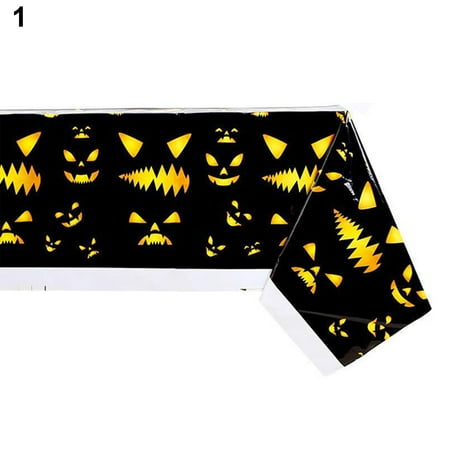 

Disposable Tablecloth Creative Blood Handprints PE Spider Ghost Halloween Table Cover Cloth for Theme Party