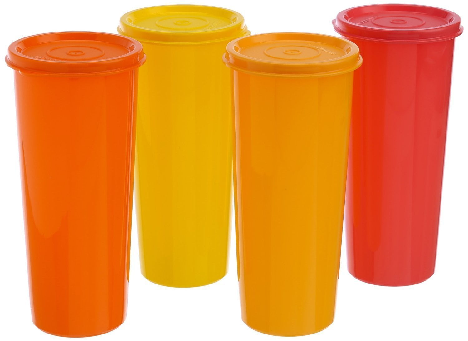 Tupperware Open House Tumblers 10 oz Set of 4 Red #4792 New