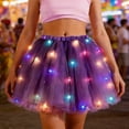 thumbnail image 2 of XIAOCHA Womens LED Light Up Tulle Tutu Skirt Elastic Waist Flashing Festive Party Skirts, 2 of 4