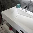 thumbnail image 4 of GGISHA 36"x19" Wall Mount Bathroom Vanity with Sink Stone Resin Floating Vanity Sink Rectangular Vessel for Bathroom White with Shelf Layer, 4 of 6