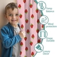 thumbnail image 3 of Blackout Kids Curtains,Red Strawberry Plants Fruit Pink Pattern Childrens Insulated Curtains Set Of 2,Bedroom Essentials,Toddler Room Decor 42"x84", 3 of 5