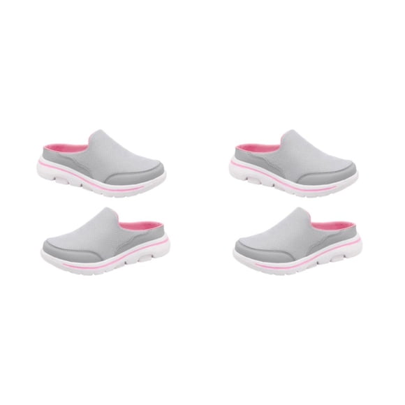 Sonducket 1 par de toboganes de cubierta de malla para mujer, zapatillas de viaje transpirables de diseño Simple, suela de EVA, calzado de gris rosa talla 46 2piezas