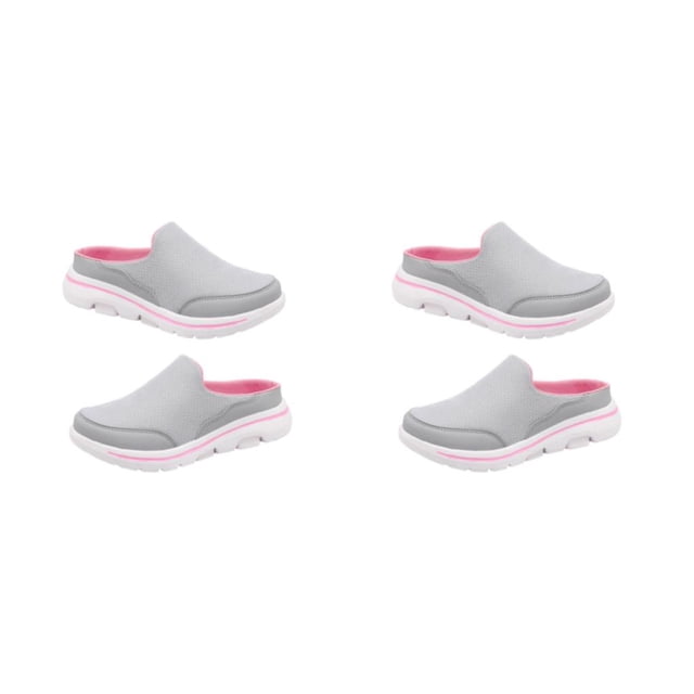 Sonducket 1 par de toboganes de cubierta de malla para mujer, zapatillas de viaje transpirables de diseño Simple, suela de EVA, calzado de gris rosa talla 46 2piezas