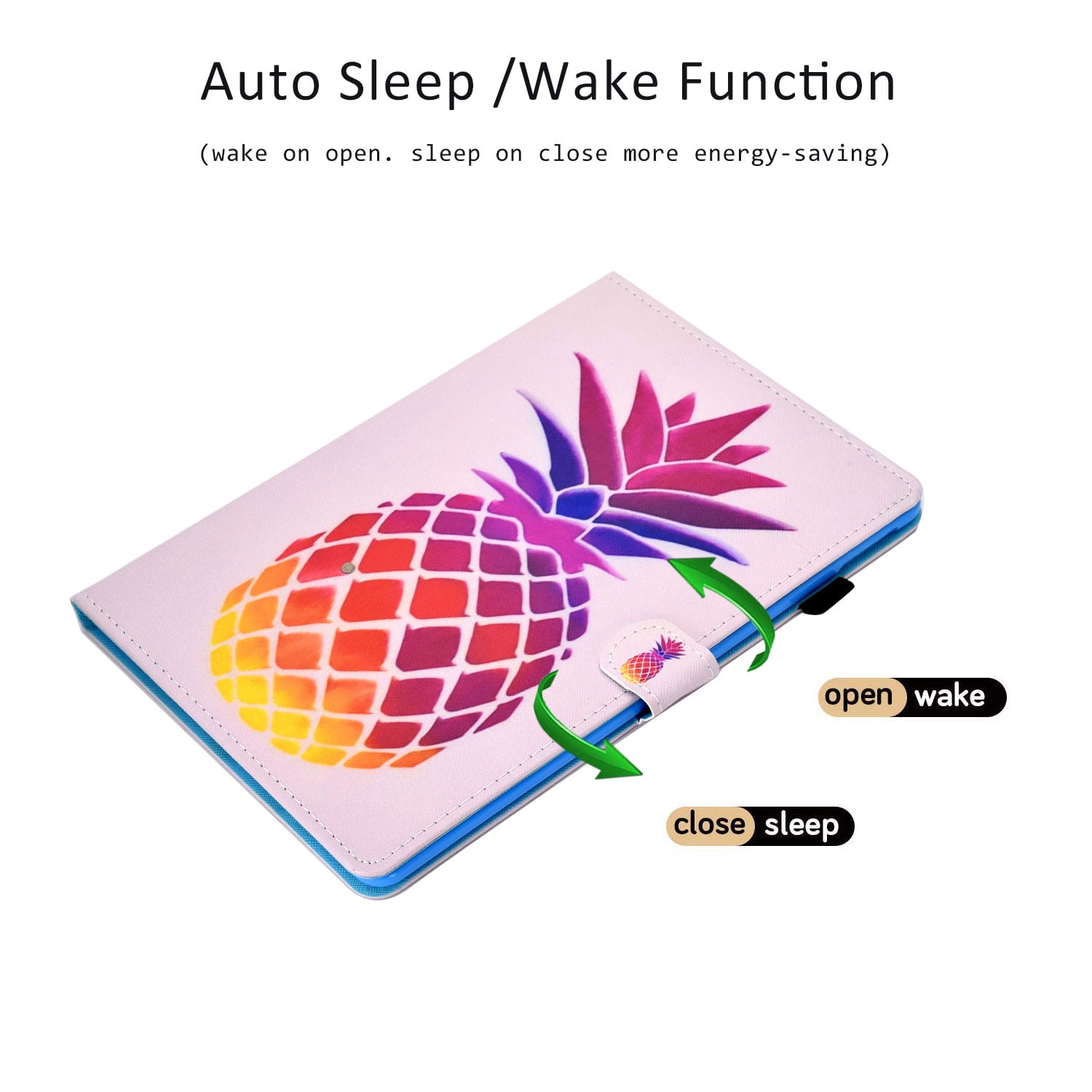 Allytech iPad Air 3 Case 10.5 Inch 2019 iPad Pro 10.5 Case 2017, Slim Folio Kickstand Shell with Pencil Holder Card Pocket Auto Sleep/Wake Cover for Apple iPad 10.5 inch Air 3/iPad Pro 10.5,Pineapple