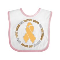 Inktastic Word Circle-childhood Cancer Awareness Boys or Girls Baby Bib