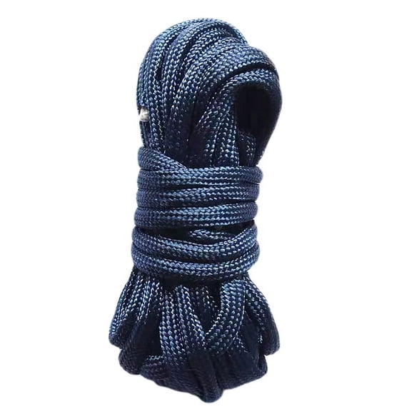 Xiao Hua 2 cuerdas de nailon trenzado de 4 mm para camping, hamacas, tendederos, senderismo y pesca (3 yardas), color azul oscuro