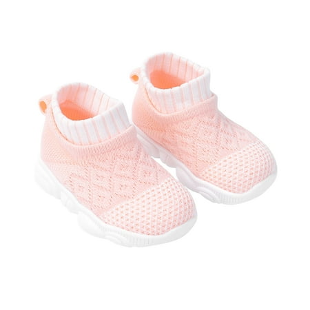 

Binpure Baby Girl Boy Shoes Knit Breathable Ankle High Walking First Walker