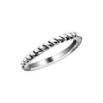 thumbnail image 2 of Gem & Harmony Ladies Twisted Wedding Band Ring in 14K White Gold for Women, 2 of 4