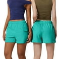 thumbnail image 6 of tarylea Shorts for Women Elastic Waisted Cargo Shorts Straight Wide Leg Casual Summer Shorts with Pockets, 6 of 8