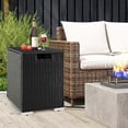 thumbnail image 5 of Topcobe 2-in-1 Patio Rattan Gas Propane Tank Cover for 20 lbs Propane Tanks, Outdoor Patio Furniture for Garden Backyard Pool Deck-Black, 5 of 9