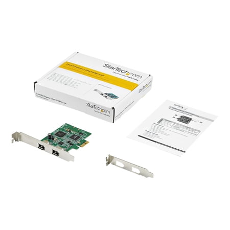 2ポート FireWire 400増設PCI Expressカード PCIe接続IEEE1394a互換アダプタ Windows Mac対応 スターテック StarTech.com 2年保証