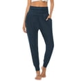 thumbnail image 1 of Gibobby Yoga pants mujer Pantalones sueltos casuales para mujer Pantalones de trabajo recortados cómodos con bolsillos Pantalones de yoga de cintura(Azul oscuro,M), 1 of 5