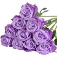 thumbnail image 1 of 12 Pack Halloween Decorations Black Rose Artificial Flower Reali, 1 of 5