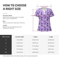 thumbnail image 5 of Naloa Violet Print T-Shirts Short Sleeve V Neck Tees for Women Fashion Tops Trendy Lightweight Soft Casual Summer Outfits Clothes, 5 of 5