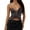 Black, variant on Musuos Women Summer Camisole Solid Color/Print Spaghetti Straps V-Neck Sleeveless Sling Tank Tops Fashion Crop Tops