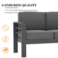 thumbnail image 5 of Outdoor Aluminum Patio Furniture Set, 5 Pieces Sectional Conversation Chat Sofa Modern Seating Set, 5 of 7