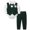 Green, variant on Hiijoy Newborn Boys Formal Tuxedo Outfits Long Sleeve Dress Shirt Vest Pants 3Pcs Set, Sizes 0-18M