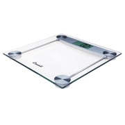 Escali Digital Glass Bath Scale for Body Weight, Bathroom Body Scale, High Capacity of 400 lb, Battery Included, Clear Glass