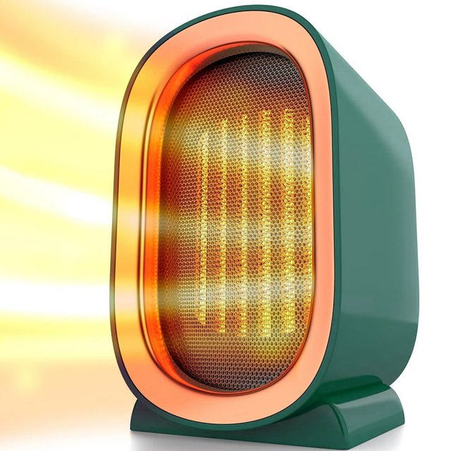 Portable Electric Space Heater Ceramic Space Heater for Indoor Use Overheat Protection Tip-Over Protection Low Noise Heating Safe Electric PTC Ceramic Heater Fan for Office Home Room