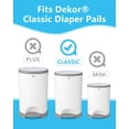 thumbnail image 3 of Refills Compatible with Dekor Classic Diaper Pails, Disposable Diaper Trash Bags, Extra Thick Diaper Pail Refill Liners, Hold Up to 1980 Diapers (4 Pack), 3 of 4