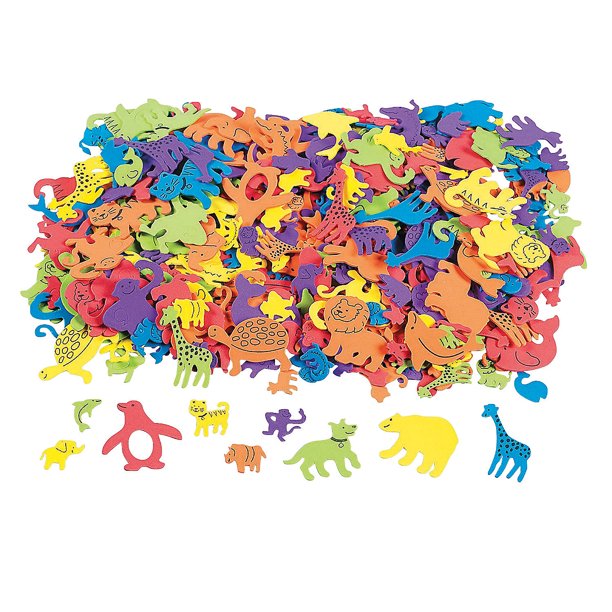 Fabulous Foam Adhesive Animal Shapes Craft Supplies 500 Pieces