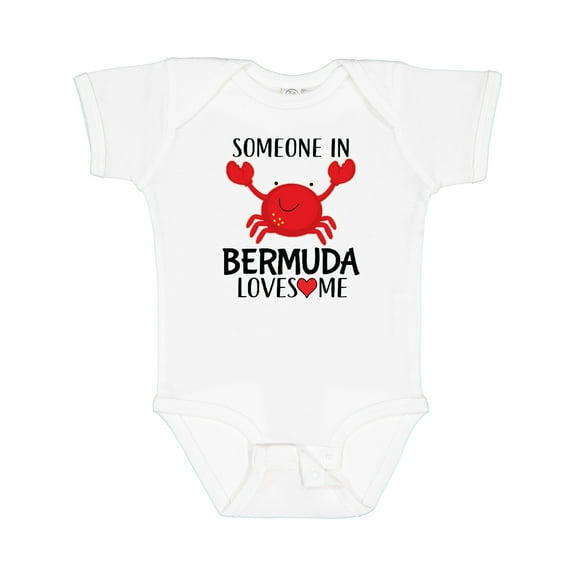 Inktastic Someone in Bermuda Loves Me Boys or Girls Baby Bodysuit
