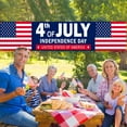 thumbnail image 4 of LHNFT Happy 4th of July Banner 20"x118" Decorations Outdoor Independence Day Patriotic Yard Sign Party Supplies Blue Red Stars Buildings US Backdrop for Garden Home Decor, 4 of 6