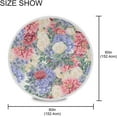 thumbnail image 2 of SKYSONIC Watercolor Floral Spring Round Tablecloth 60inch with Lace Indoor Wrinkle Free, Circular Table Cover Washable Farmhouse Tabletop for Kitchen Dining Decor, 2 of 7