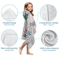 thumbnail image 7 of Pioneer Flower Floral Print Pattern Hooded Bath Towel，50"x30" for Ages 3 To 12 Kids, Quick Dry Lightweight Soft Microfiber Hood Beach Towel Cover Up for Kids, 7 of 7