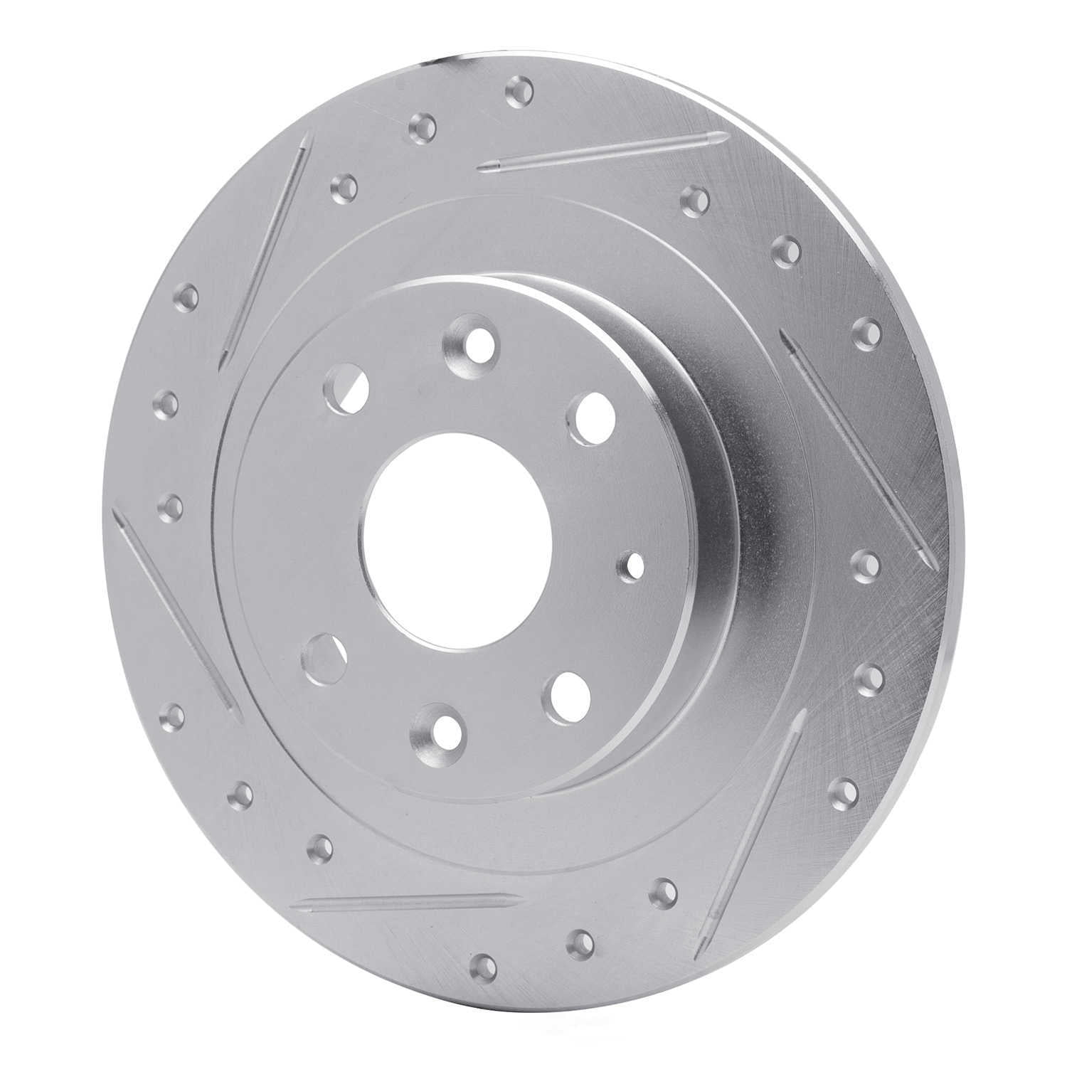Dynamic Friction Company 631-54003L DFC Brake Rotor - Drilled And Slotted - Silver