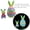 A 15.2cmRainbow Nigh, variant on 3D printed Easter gift surprise egg with movable joints, rabbit decorative figurine, handmade