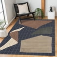 thumbnail image 4 of Teppich Homes Charcoal Geometric Area Rug 10x14 - Wool Tufted Carpet for Living Room And Hallway, 4 of 7