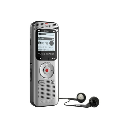 Philips - VoiceTracer DVT2015 8GB Voice Recorder with Sembly Cloud Speech-to-Text Software
