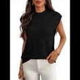 thumbnail image 1 of Suéter Sin Mangas de Cuello Redondo para Mujer, Negro, Talla XL, 1 of 9