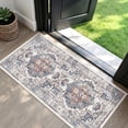 thumbnail image 2 of YOUFORTONG 2'x4' Washable Vintage Area Rug, Water Resistant Non-Slip Low Pile Floor Mat for Entryway Kitchen Living Room Bedroom, Durable Indoor Doormat,Brick, 2 of 8