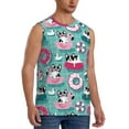 thumbnail image 2 of Balery Swimming Bulldog Men's Sleeveless Muscle Shirts Workout Tank Top, Moisture Wicking, Odor Protection-Medium, 2 of 8