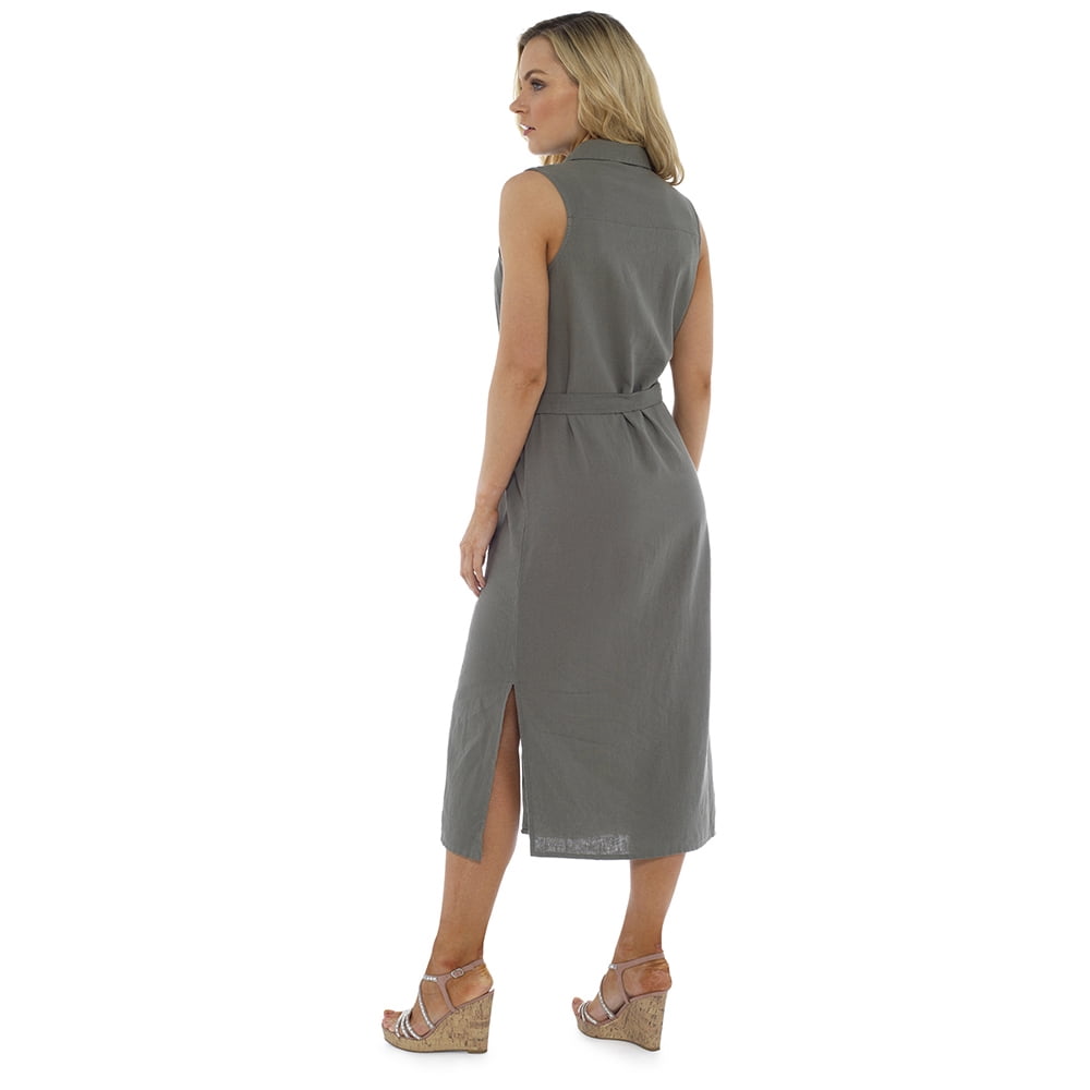 indigo roc linen dress