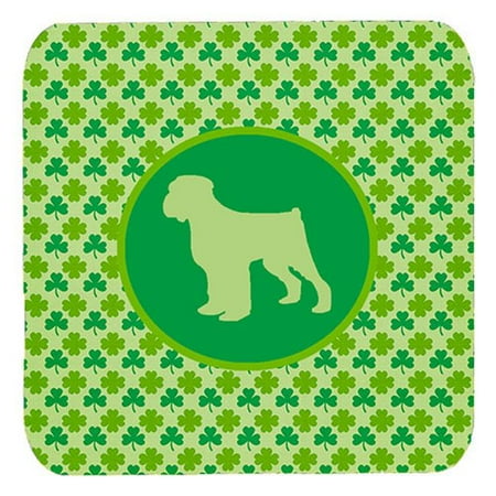 

Caroline s Treasures SDK1074-C-FC Black Russian Terrier Lucky Shamrock Foam Coasters (Set of 4) 3.5 H x 3.5 W Multicolor