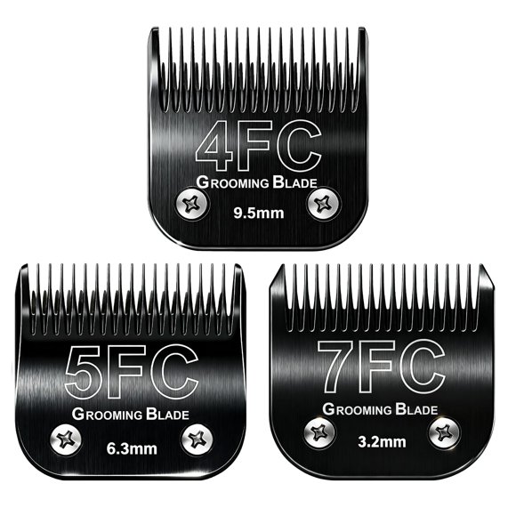 Cuchillas de aseo para perros desmontables MEMIRY, tamaño 4FC+5FC+7FC, negras